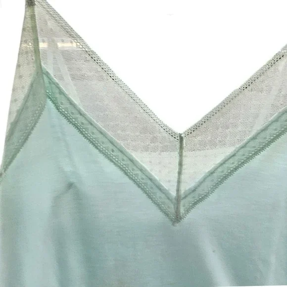VICTORIA'S SECRET women's seafoam mint green intimates romper tankini L lace - Picture 3 of 6